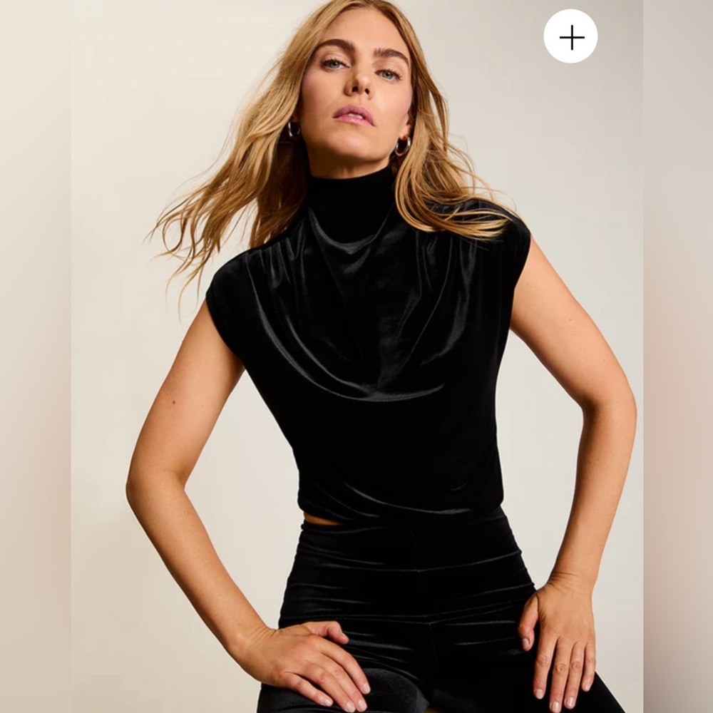 Velvet Mockneck Top